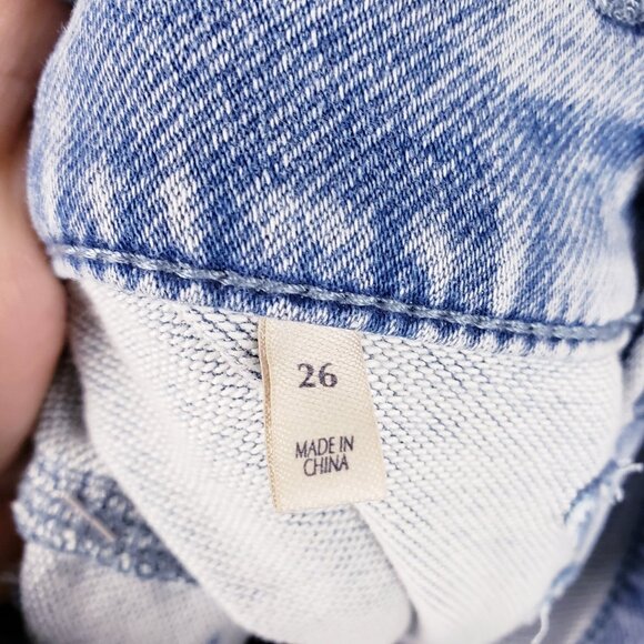 Faherty Women's Stretch Terry Patch Pocke Flare Jeans Light Wash Size 26 - Picture 9 of 11